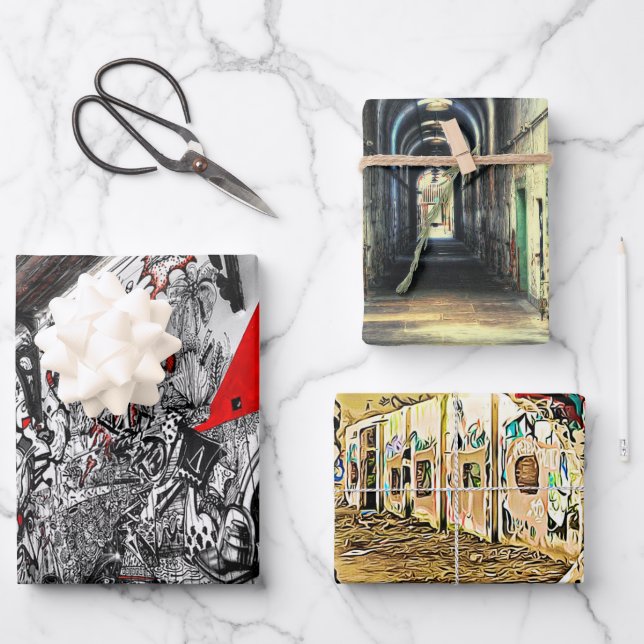 Street Art, Urban Graffiti  Wrapping Paper Sheet (Front)