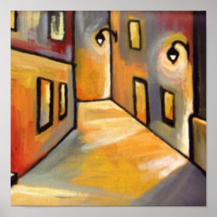 STREET AT NIGHT POSTER