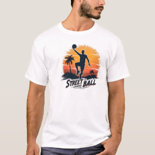 Street Ball Legend Basketball Sunset T-Shirt