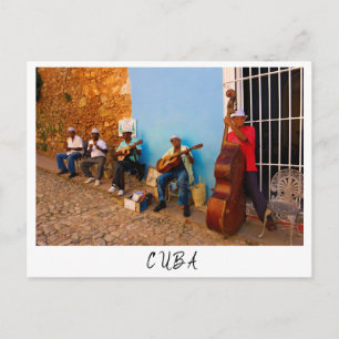 Street band in Trinidad, Cuba postcard