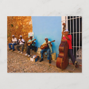 Street band in Trinidad, Cuba postcard