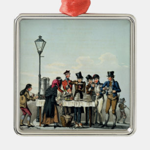 Street Breakfast engraved by G.Hunt, 1825 (engravi Metal Tree Decoration