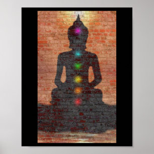 Street Buddha With Chakras  Poster