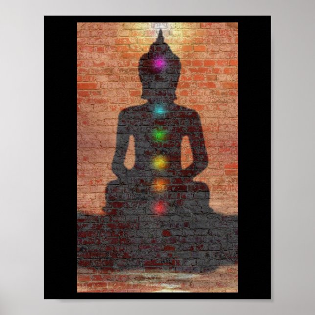 Street Buddha With Chakras  Poster (Front)