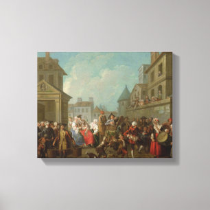 Street Carnival in Paris, 1757 Canvas Print