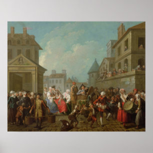 Street Carnival in Paris, 1757 Poster