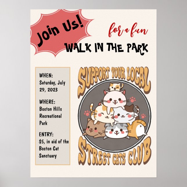 Street cats club custom poster (Front)