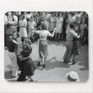 Street Dance, Crowley, Louisiana, 1930s Mouse Mat