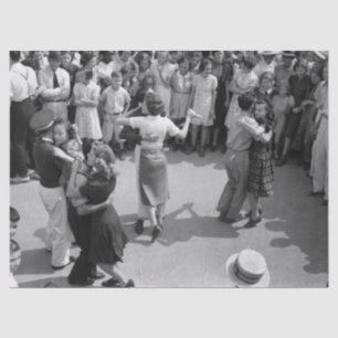 Street Dance, Crowley, Louisiana, 1930s Tissue Paper