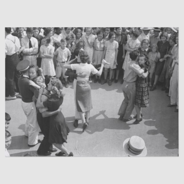 Street Dance, Crowley, Louisiana, 1930s Tissue Paper (Front)