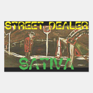 STREET DEALER SATIVA RECTANGULAR STICKER
