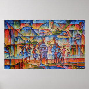 Street Dialogue II - Canvas Print