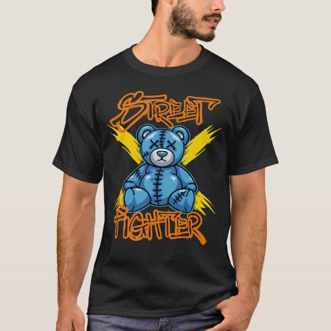 Street Fighter Teddy Bear Streetwear T-Shirt (Front)