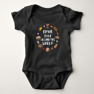 Street food around the world baby bodysuit