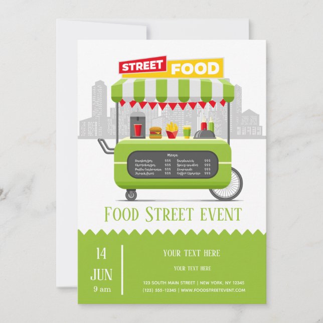 Street food invitation (Front)