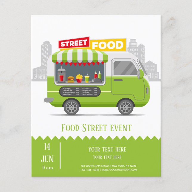 Street food truck flyer (Front)