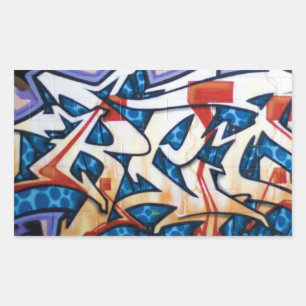 Street Graffiti Art Rectangular Sticker