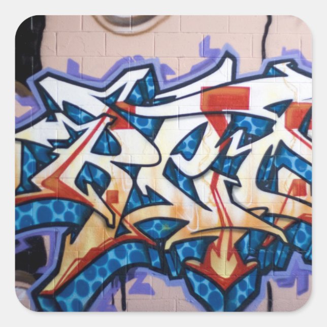 Street Graffiti Art Square Sticker (Front)
