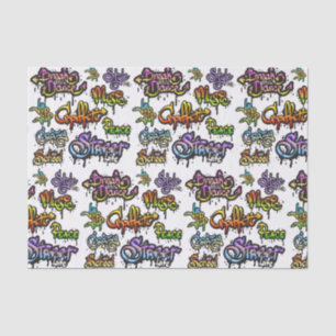 Street Graffiti Artful Words Tissue Paper