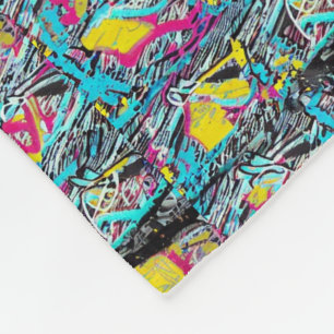 Street Graffiti Fleece Blanket