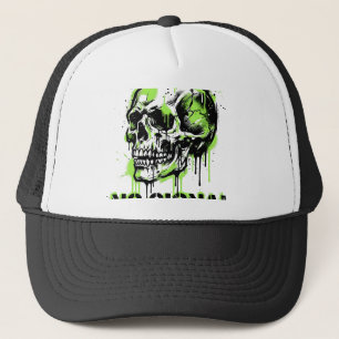 Street Graffiti Skull No Signal Graphic Hoodie Trucker Hat