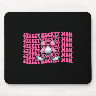 Street Hockey Mom Mama Mother's Day Pink Coquette Mouse Mat