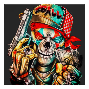 Street Hustle Urban King Premium Glossy Poster