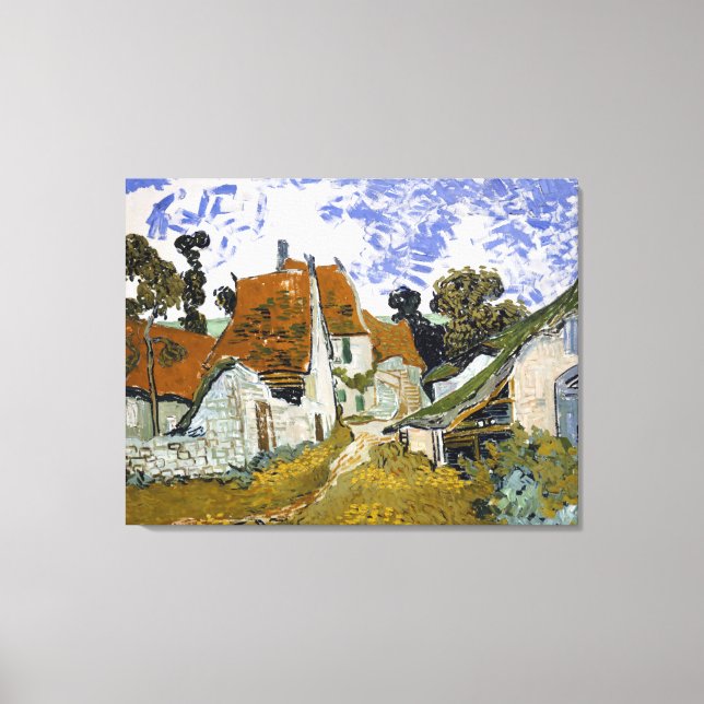 Street in Auvers-sur-Oise by Vincent van Gogh      Canvas Print (Front)
