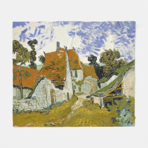 Street in Auvers-sur-Oise Vincent van Gogh Fleece Blanket