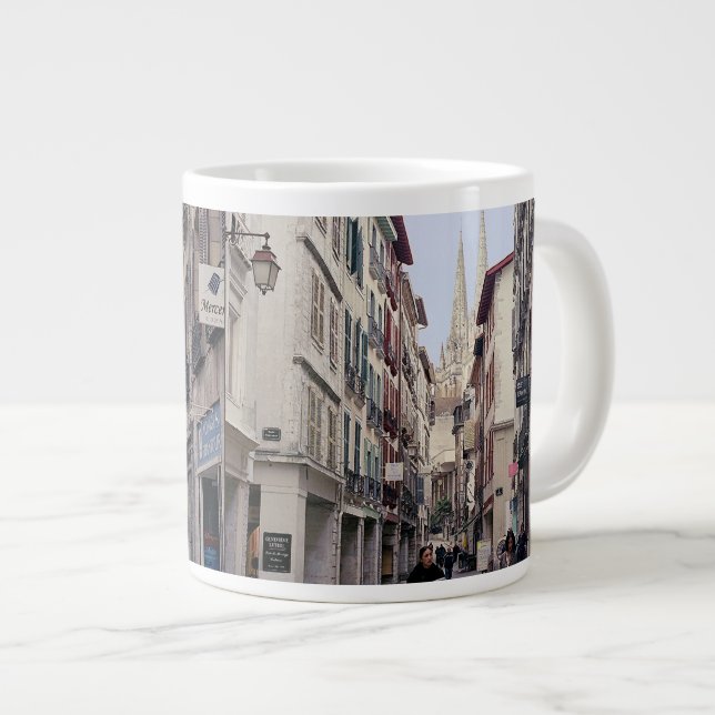 Street in Bayonne Large Coffee Mug (Front Right)