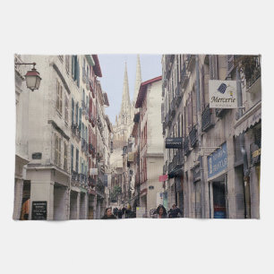Street in Bayonne Tea Towel