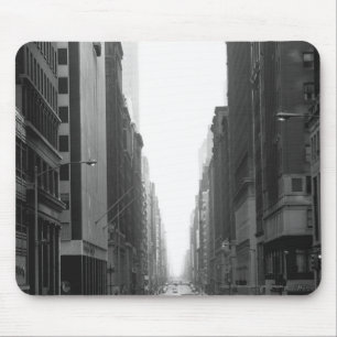 Street in NY city B&W Mouse Mat