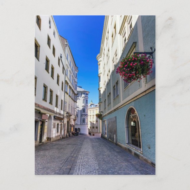 Street in old city, Linz, Austria Postcard (Front)