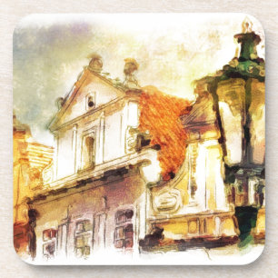 Street in old part of prague coaster