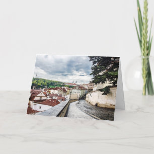 Street in Prague downtown Card