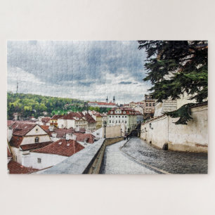 Street in Prague downtown Jigsaw Puzzle