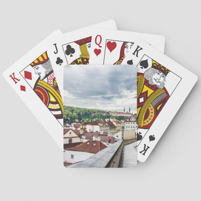 Street in Prague downtown Playing Cards (Back)