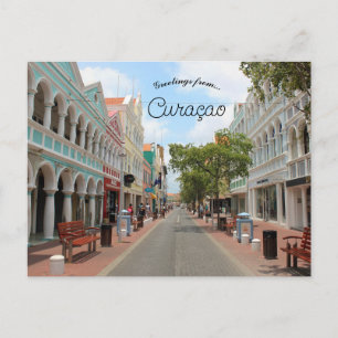 Street in Punda District Willemstad Curacao Postcard