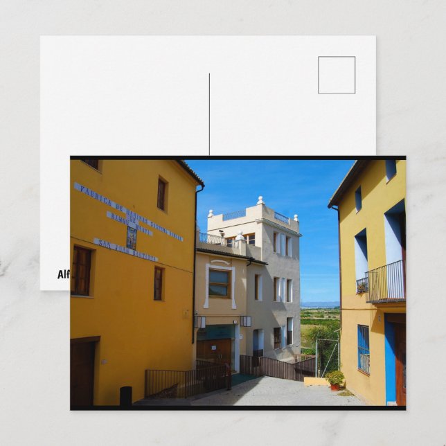 Street in Riba-roja de Túria Postcard (Front/Back)