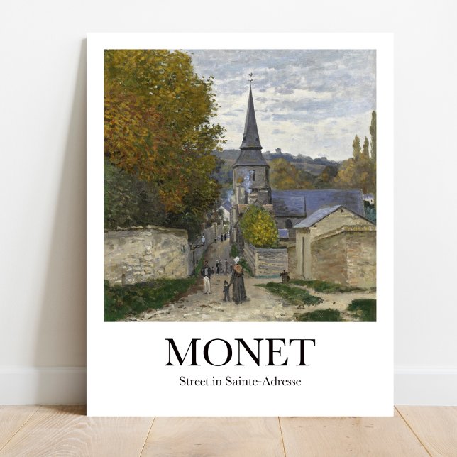 Street in Sainte-Adresse by Claude Monet Poster (Monet's Impressionist Gem: "Street in Sainte-Adresse." Bring Paris home! Museum-quality poster)