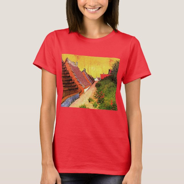 Street in Saintes Maries by Vincent van Gogh T-Shirt (Front)