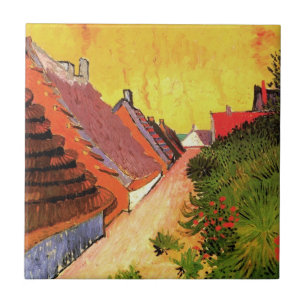 Street in Saintes Maries by Vincent van Gogh Tile