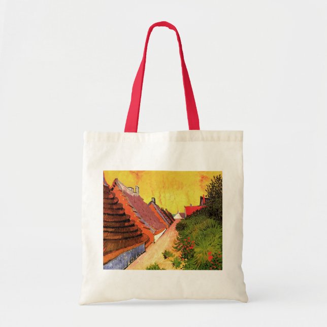 Street in Saintes Maries by Vincent van Gogh Tote Bag (Front)