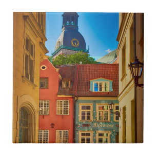 Street in the Old Town Estonia Tile
