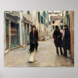 Street in Venice (1882) by John Singer Sargent Poster