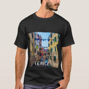 Street in Venice with laundry washed clothes Italy T-Shirt