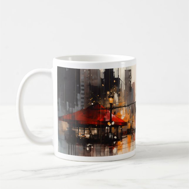 Street Ink Painting Coffee Mug (Left)