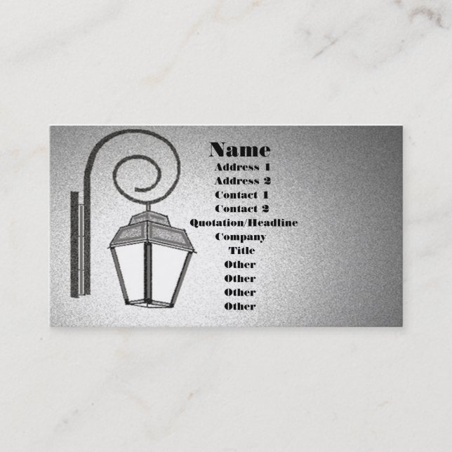 Street Lamp Business Card (Front)
