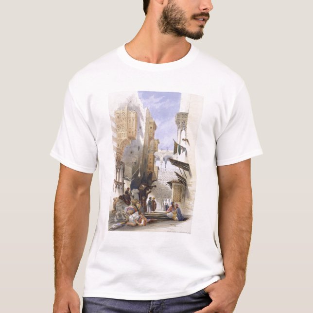 Street Leading to El Azhar, Grand Cairo, pub. 1846 T-Shirt (Front)