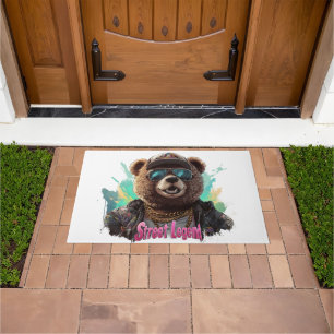 Street Legend Bear - Cool Graphic Design Doormat